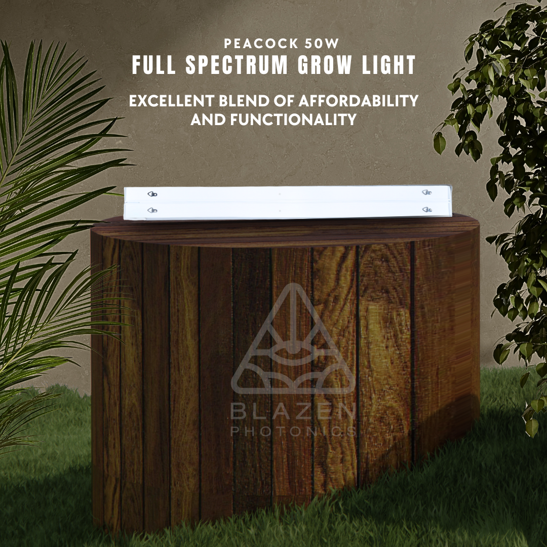 Peacock 50W Full Spectrum Grow Light – Efficient Lighting for Healthy Plant Growth