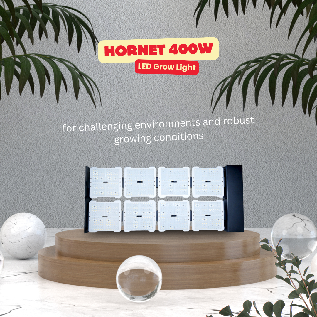 Hornet 400W LED Grow Light – Full Spectrum IoT Smart Lighting for Large-Scale Indoor Gardens