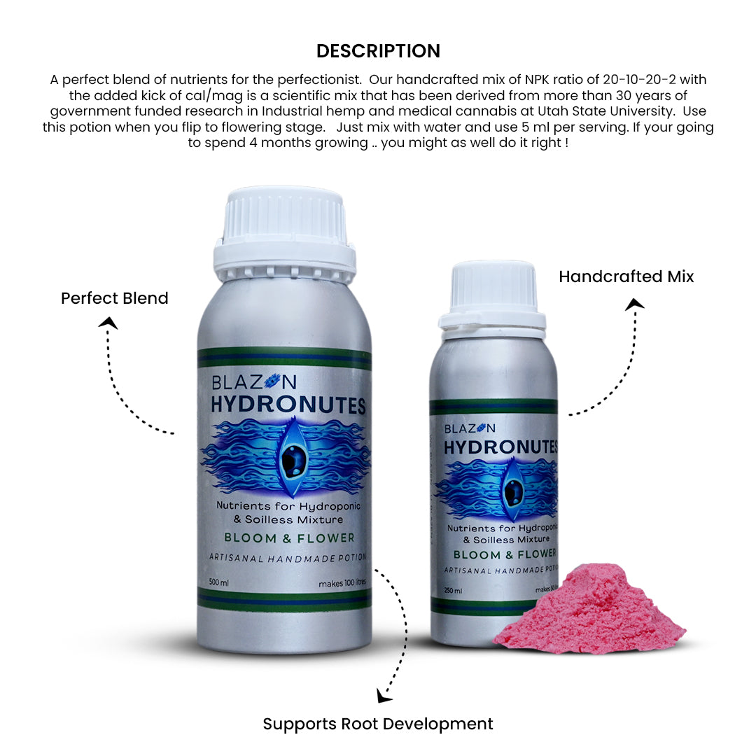 Blazen Hydronutes (Veg & Bloom) 500 ml – Premium Hydroponic Nutrient Solution